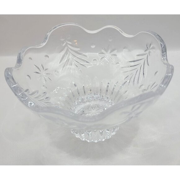 Mikasa Christmas Night Footed Bowl Serving Celebrations Centerpiece Holiday - Picture 3 of 8